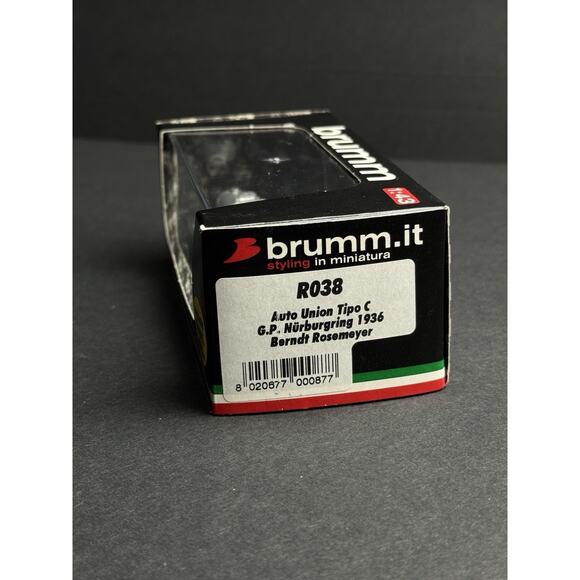 Auto Union Tipo C 1936 #4 Bernardt Rosemeyer - F1 Brumm 1/43 - Plata - Picture 7 of 7